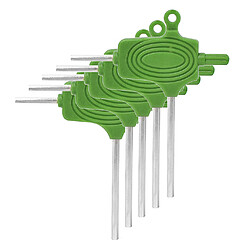 5 pièces t clé allen clé hexagonale hexagon screwdriver tool set green