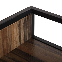 Versa Table à manger pour Cuisine Blumenau 62x30x120cm,Bois, PVC et métal, Marron et noir pas cher