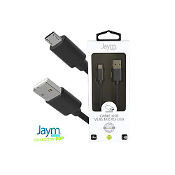 Avis Jaym Câble USB vers Micro-USB 2.4A - 1,5 mètres - Collection POP - Noir