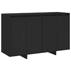 vidaXL Buffet noir 120x41x75 cm bois d'ingénierie