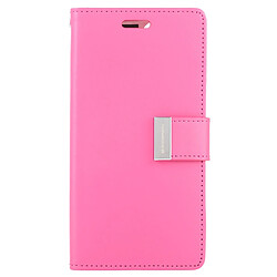 Wewoo Coque Pour iPhone 11 Pro MERCURE RICH DIARY Étui en cuir à rabat Texture avec fente cheval porte-cartes et rose rouge