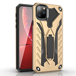 Wewoo Coque Rigide Pour iPhone 11 antichoc TPU + PC étui de protection avec support or