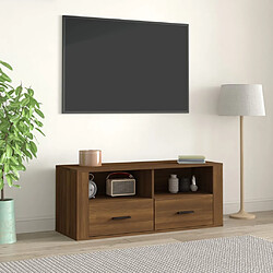 vidaXL Meuble TV Chêne marron 100x35x40 cm Bois d'ingénierie