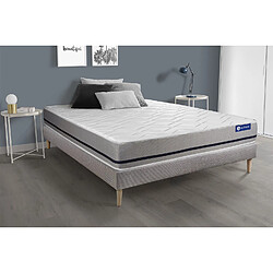 ACTISOM Ensemble matelas 160x200 ACTIFLEX SOFT 3zones de confort + sommier KIT gris