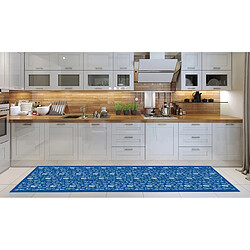 Alter Tapis de cuisine, 100% Made in Italy, Tapis antitache avec impression numérique, Tapis antidérapant et lavable, Modèle Blaine, 280x52 cm