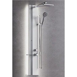 Avis Colonne de douche hydromassante avec LED NOVELLINI LINE 2 blanc 150cm