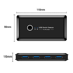 Universal Commutateur de sélecteur USB 3.0 2 PC pour clavier et souris Scanner Imprimante Commutateur KVM Hub 4 périphériques USB 3.0 partagés pas cher