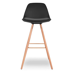 Avis Idmarket Lot de 4 tabourets de bar SARA noir