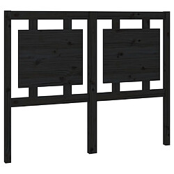 Maison Chic Tête de lit scandinave pour lit adulte,Meuble de chambre Noir 125,5x4x100 cm Bois massif de pin -MN25730