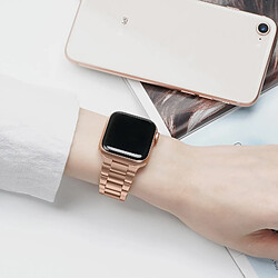 Avizar Bracelet pour Apple Watch 41mm / 40mm / 38 mm Maillons Acier Rose gold pas cher