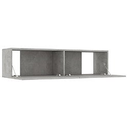 Acheter vidaXL Meuble TV Gris béton 120x30x30 cm Bois d’ingénierie