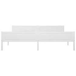 Avis vidaXL Cadre de lit sans matelas bois massif de pin blanc 200x200 cm