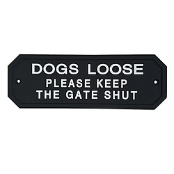 Acheter Plaque signalétique de plaque de porte de mur de jardin flexible Plaque Plaque DOGS LOOSE_1