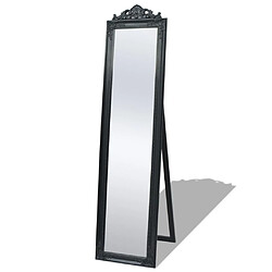 Decoshop26 Miroir sur pied Style baroque 160 x 40 cm Noir DEC022665