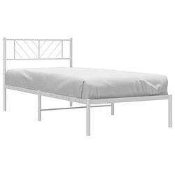 Avis Maison Chic Lit adulte - Cadre de lit métal avec tête de lit,Structure du lit Contemporain pour chambre blanc 80x200 cm -MN83748