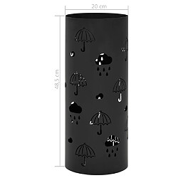 vidaXL Porte-parapluie Design Parapluies Acier Noir pas cher