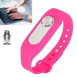 Wewoo Bracelet connecté Magenta Montre-bracelet enregistreur vocal numérique 4 Go portable, un enregistrement de temps long bouton