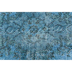 Vidal Tapis de laine 236x155 Bleu Ultra Vintage