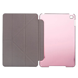 Acheter Wewoo Smart Cover Magenta pour iPad mini 4 Transformers Style soie Texture horizontale Flip solide couleur étui en cuir avec support