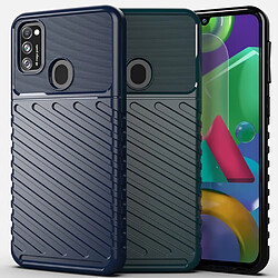 Coque en TPU texture sergé souple bleu pour votre Samsung Galaxy M21