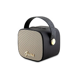 Guess Maroquinerie Guess Enceinte Bluetooth 5.3 Compacte 5W avec Sangle de Transport en Cuir Motif 4G Noir