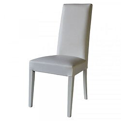 Dansmamaison Duo de chaises en similicuir Blanc - VENISE