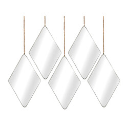 Ensemble de miroirs Romimex Argenté polystyrène 17 x 27 x 1 cm 5 Pièces