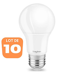 BRAYTRON Lot de 10 ampoules LED E27 dimmables A60 10W E27 4000K