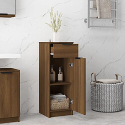 Avis Maison Chic Armoire de bain,Meuble de rangement de salle de bain,Meuble haut Chêne marron 32x34x90 cm Bois d'ingénierie -GKD797277