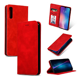 Wewoo Housse Coque Étui en cuir avec rabat horizontal magnétique Business Skin Feel rétro pour Xiaomi 9 SE rouge