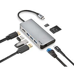 NGS WONDER DOCK 8 : Dock station 8 en 1 USB-C avec WIN/MAC-HDMI-SD/TF- LAN - Charge PD 60W - 3 X USB3.0. ALUMINUM. Plug & Play pas cher