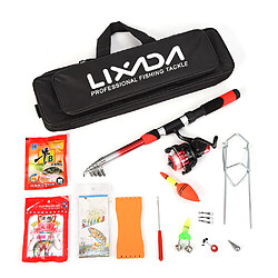 Lixada Canne à pêche Moulinet Combo Kit complet avec 2 pièces 2.1 m cannes à pêche télescopiques 2 pièces moulinets de filature le