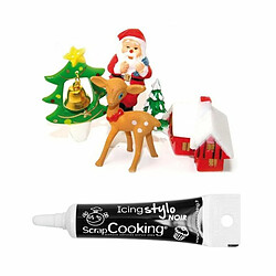 Scrapcooking Décoration pour gâteaux de Noël + Stylo de glaçage noir