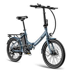 Vélo électrique FAFREES F20 Light - Moteur 250W Batterie 36V16.75Ah Assisted Autonomie 130KM Frein à Disque Mécanique - Gris Bleu