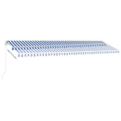 Acheter Maison Chic Auvent manuel rétractable,Store manuel de porte sur pied 600x300 cm Bleu/Blanc -GKD88911