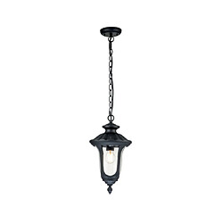 Elstead Lighting Suspension extérieur Chicago Aluminium,verre grainé transparent Noir texturé