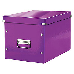 Boîte de rangement carton Leitz Click & Store Wow Cube Format L violet