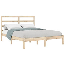 Avis Maison Chic Lit adulte - Lit simple Cadre de lit,Structure du lit Contemporain Bois de pin massif 120x200 cm -MN50177