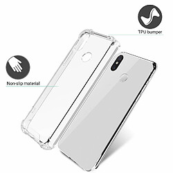 Moozy Coque en silicone anti-choc pour Xiaomi Mi Mix 2S - Coque de téléphone transparente et transparente en TPU souple