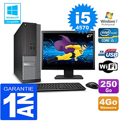 PC DELL 3020 SFF Core I5-4570 Ram 4Go Disque 250 Go Wifi W7 Ecran 27" - Occasion