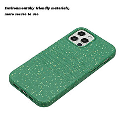 Coque en TPU + paille de blé entièrement biodégradable pour votre iPhone 11 Pro 5.8 pouces - vert armé