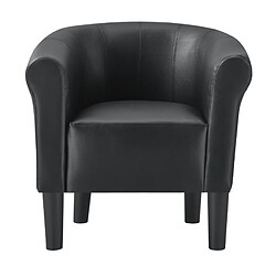 Fauteuil Jelgava 70 x 70 x 58 cm Noir [en.casa]