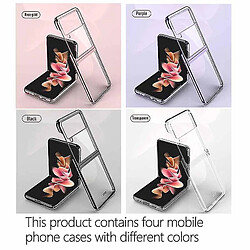 Universal Samsung Galaxy Z Flip 3 Case, pour Samsung Galaxy Z Flip 3 5G Electroplate de boîtier de protection ultra-mince transparent