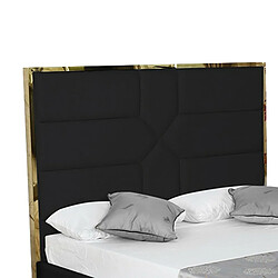 Acheter Meubler Design Lit Coffre Design Effet Laiton Dalia - Noir - 160x200