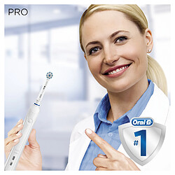 Oral-B - Pro 700 SensiClean - Blanche - Brosse à dents électrique pas cher