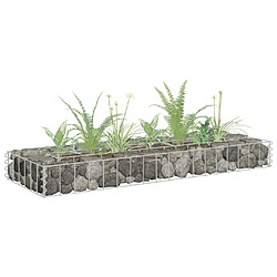 vidaXL Lit surélevé à gabion Acier galvanisé 90x30x10 cm