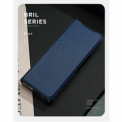 Riffi Étui livre magnétique série Dux Ducis Bril pour Samsung Galaxy Z Fold 4 F936B Bleu