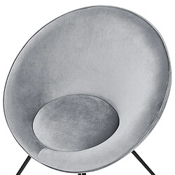 Beliani Chaise de salle à manger FLOBY II Velours Gris clair pas cher