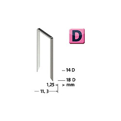 Agrafe Typ D a 1200 unités Nr.53F/ 6 Vz Novus