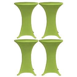 vidaXL Housses de table extensible 4 pcs 70 cm Vert